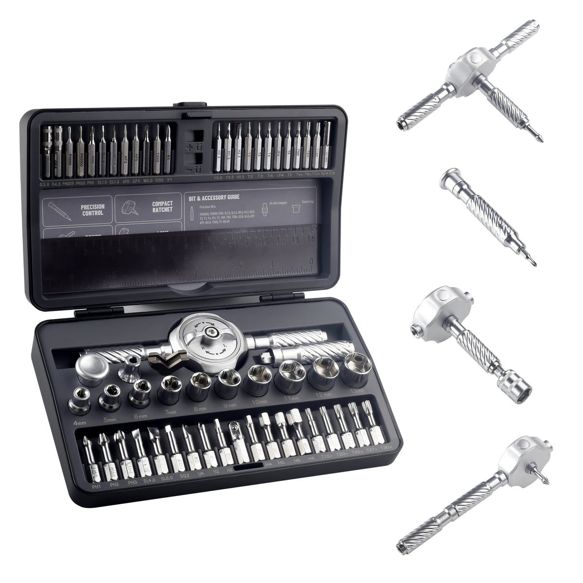 KER T-shaped 62-in-1 Precision Ratcheting Screwdriver Set
