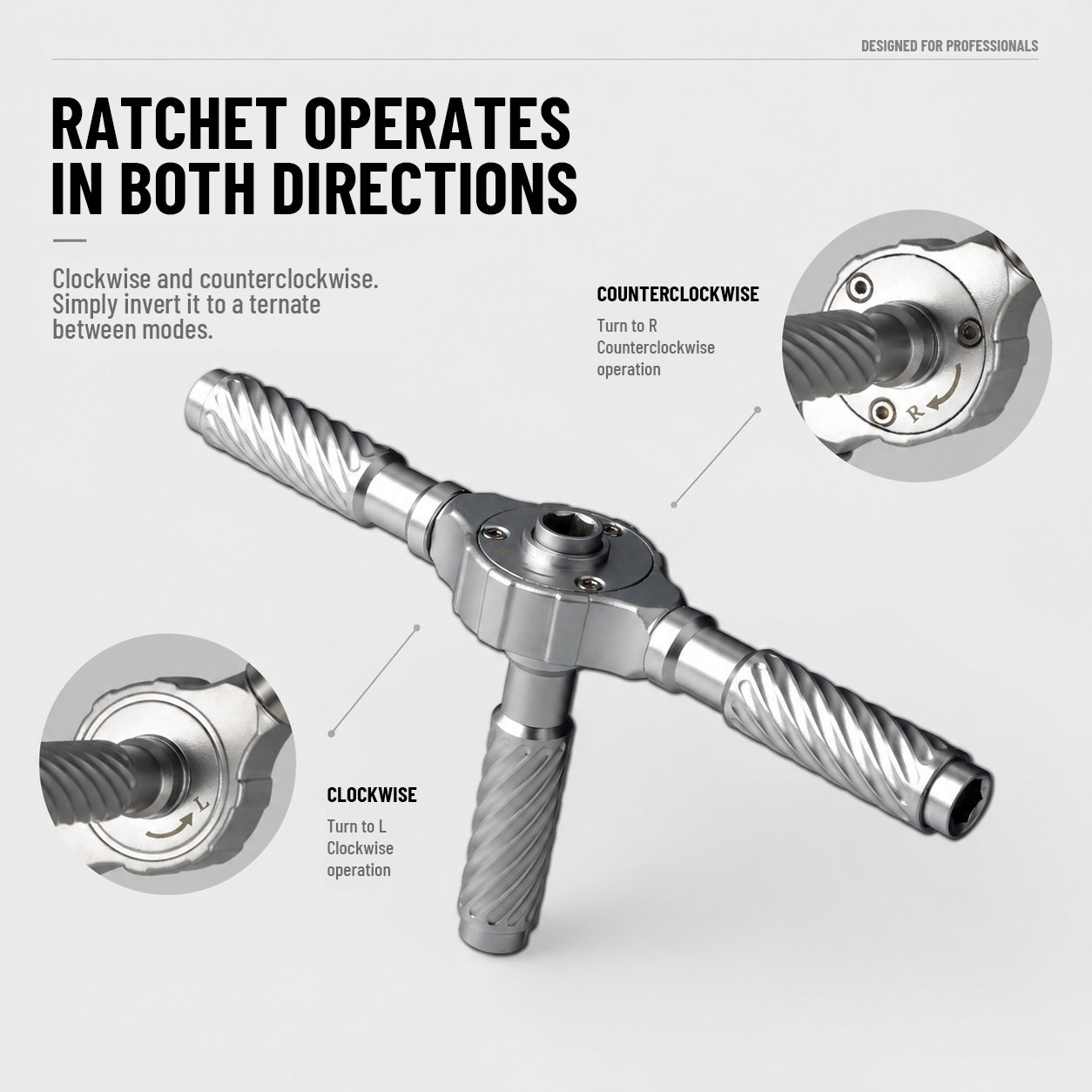 T-shaped Ratcheting Screwdriver Set for home repairs