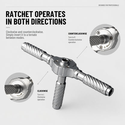 T-shaped Ratcheting Screwdriver Set for home repairs