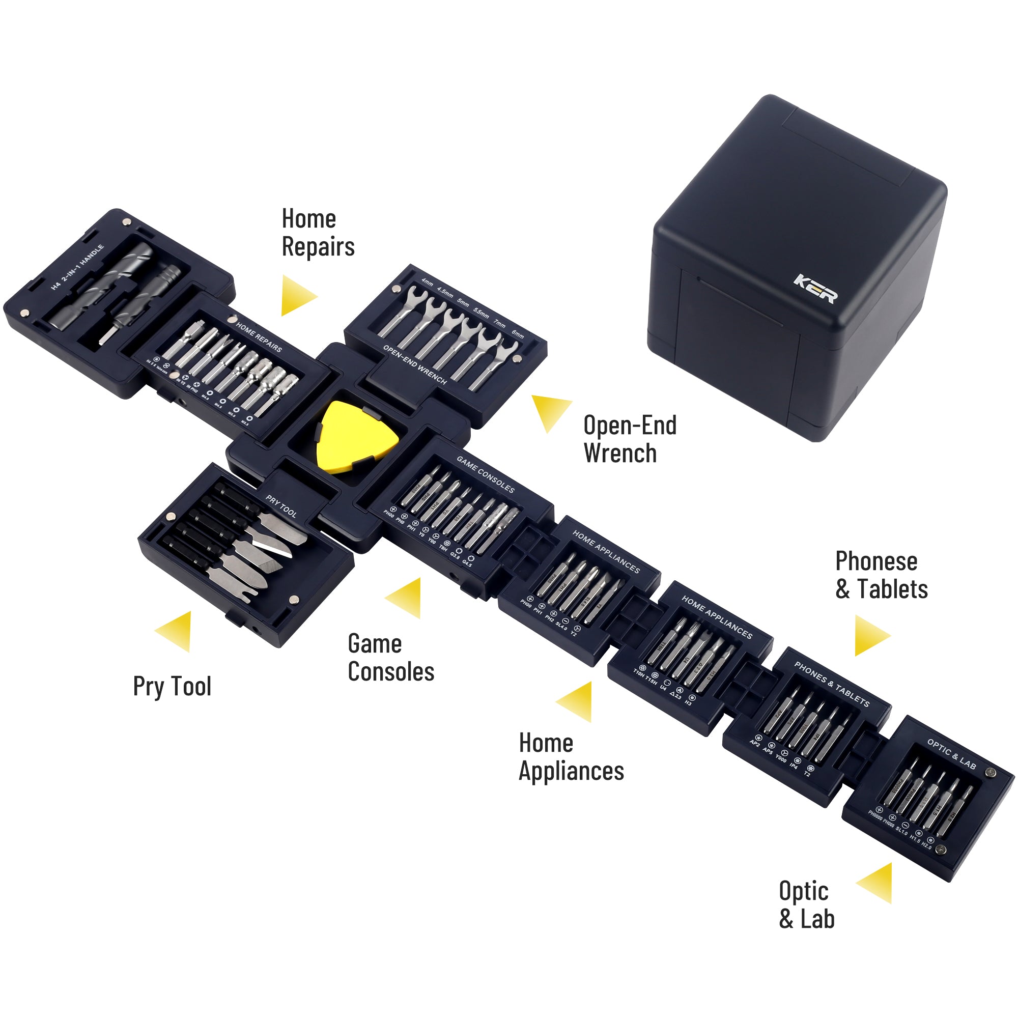 KER CubeFIX 55-in-1 Home & Precision Toolkit