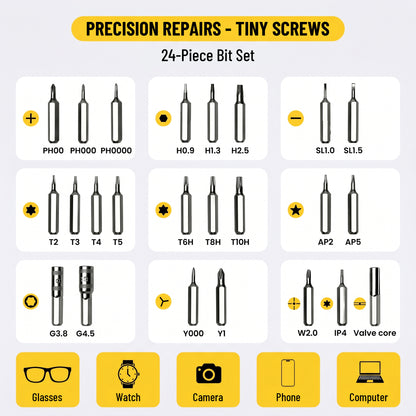 KER Tools T-shaped 62-in-1 Ratcheting Screwdriver Set
