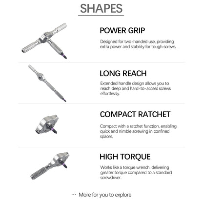 GEN II 40-in-1 T-shaped Ratcheting Screwdriver